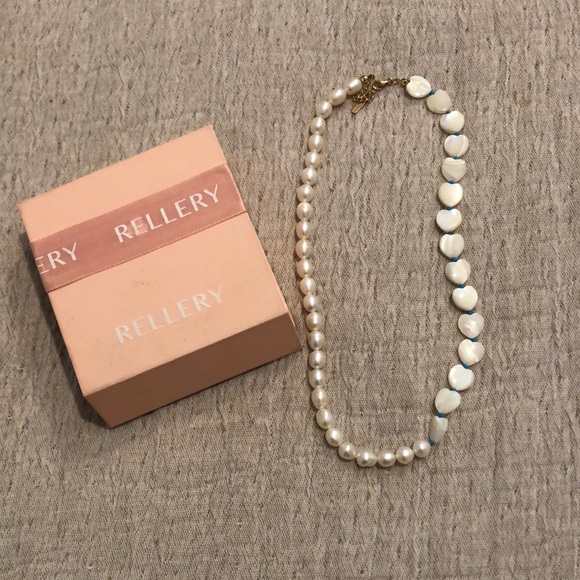RELLERY Pearl and Turquoise Necklace - Picture 1 of 5